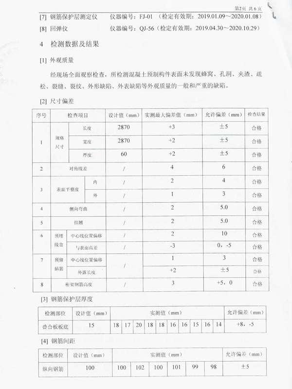 構(gòu)件型式檢驗(yàn)報(bào)告